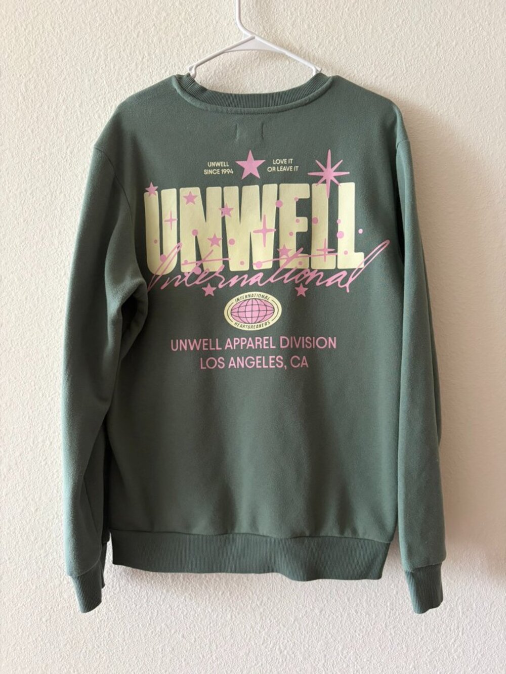 Unwell International Sage Green Graphic Crewneck Sweatshirt